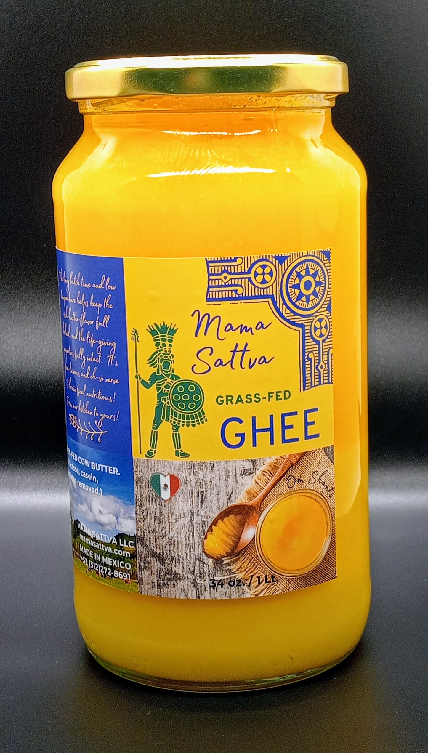 4, 1- liter Jars of Pure Grass-Fed Ghee